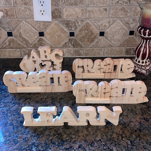 NEW Natural Wood Standing Signs for Classroom - Picture 2 of 15